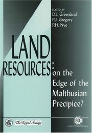 Cover of: Land resources by edited by D.J. Greenland, P.J. Gregory, and P.H. Nye.