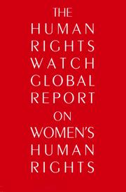 Cover of: The Human Rights Watch global report on women's human rights