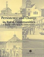 Cover of: Persistence and Change in Rural Communities: A Fifty Year Follow-up to Six Classic Studies