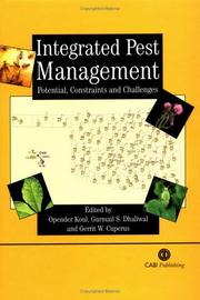 Cover of: Integrated Pest Management: Potential, Constraints and Challenges (Cabi Publishing)