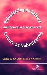 Cover of: Volunteering As Leisure / Leisure As Volunteering by 