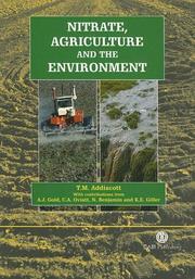 Cover of: Nitrate, agriculture, and the environment
