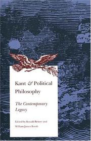 Cover of: Kant and Political Philosophy: The Contemporary Legacy