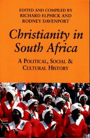 Cover of: Christianity in South Africa: A Political, Social, and Cultural History (Perspectives on Southern Africa)