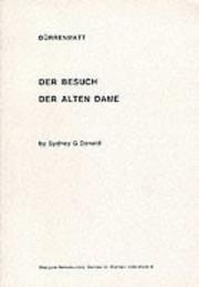 Cover of: Dürrenmatt, Der Besuch der alten Dame by Sydney G. Donald