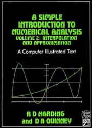 Cover of: A Simple Introduction to Numerical Analysis: Volume 2: Interpolation and Approximation (Computer Illustrated Text)