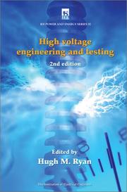 Cover of: High Voltage Engineering & Testing (Iee Power & Energy Series, 32) by Hugh M. Ryan