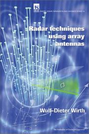 Cover of: Radar Techniques Using Array Antennas (FEE Radar, Sonar, Navigation & Avionics Series)
