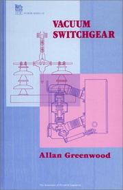 Cover of: Vacuum switchgear by Allan Greenwood