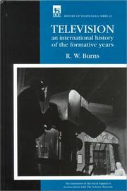Cover of: Television: an international history of the formative years