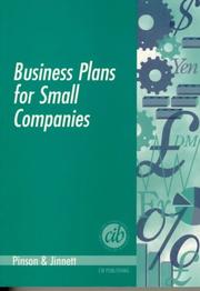 Cover of: Business Plans for Small Companies by Linda Pinson, Gerry Jinnett