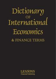 Cover of: Dictionary of International Economics and Finance Terms