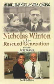 Cover of: Nicholas Winton and the Rescued Generation: Save One Life, Save the World (Library of Holocaust Testimonies)