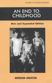 Cover of: An End to Childhood (Library of Holocaust Testimonies,)