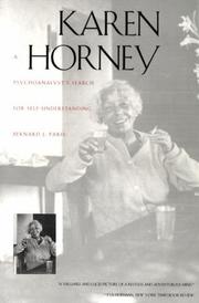 Cover of: Karen Horney by Paris, Bernard J.