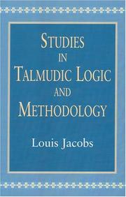 Cover of: Studies in Talmudic Logic and Methodology by Louis Jacobs