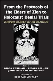 Cover of: From The Protocols Of The Elders Of Zion To Holocaust Denial Trials by 