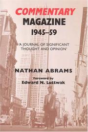 Cover of: Commentary Magazine 1945-59 by Nathan Abrams