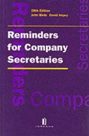 Cover of: Reminders for Company Secretaries