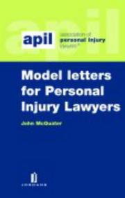 Cover of: APIL model letters for personal injury lawyers by John McQuater