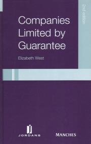 Cover of: Companies limited by guarantee by Elizabeth West