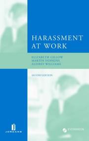 Cover of: Harassment at work