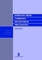 Cover of: Irish Company Secretarial Precedents by Paul Egan, Ailbhe Gilvarry, Mark Graham