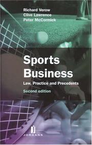 Cover of: Sports Business: Law, Practice, Precedents