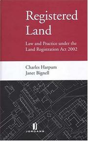 Registered land by Charles Harpum, Janet Bignell
