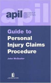 Cover of: Apil Guide To Personal Injury Claims Procedure