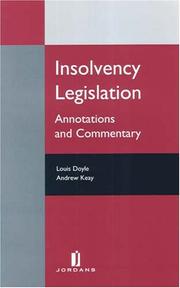 Cover of: Insolvency Legislation by Louis Doyle, Andrew Keay