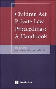 Cover of: Children Act Private Law Proceedings: A Handbook