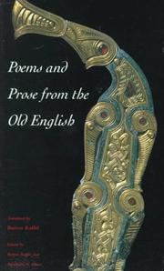 Cover of: Poems and prose from the Old English