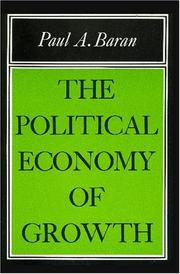 Cover of: The political economy of growth