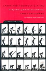 Cover of: Labor and monopoly capital by Harry Braverman