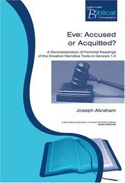Cover of: Eve by Joseph Abraham