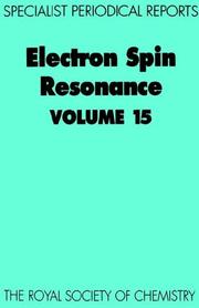Cover of: Electron Spin Resonance (Specialist Periodical Reports)