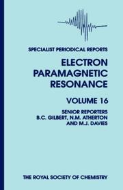 Cover of: Electron Paramagnetic Resonance (Specialist Periodical Reports)