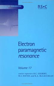 Cover of: Electron Paramagnetic Resonance (Specialist Periodical Reports)
