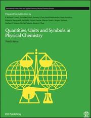 Cover of: Quantities, Units and Symbols in Physical Chemistry by 