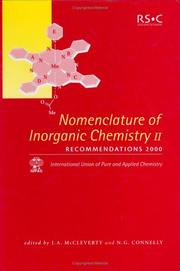 Cover of: Nomenclature of Inorganic Chemistry II by 