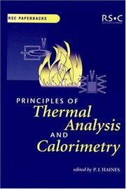 Principles of Thermal Analysis and Calorimetry by P.J. Haines