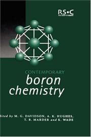 Cover of: Contemporary Boron Chemistry (Special Publications) by 