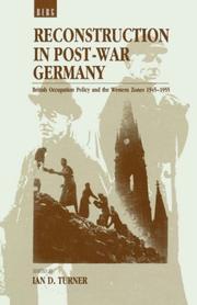 Cover of: Reconstruction in Post-War Germany | Ian D. Turner