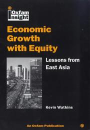 Cover of: Economic growth with equity: lessons from East Asia