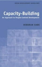 Cover of: Capacity-building: an approach to people-centred development