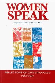 Cover of: Women speak by compiled and edited by Shamim Meer.