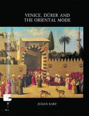 Cover of: Venice, Durer and the Oriental Mode: Hans Huth Memorial Studies I (The Hans Huth Memorial Studies, 1)