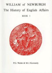 Cover of: The history of English affairs. by William of Newburgh