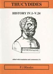 Cover of: Thucydides History Iv.1-V24 (Classical Texts)